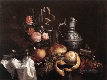 barroco Painting - Naturaleza muerta de libros Barroco holandés Jan Davidsz de Heem